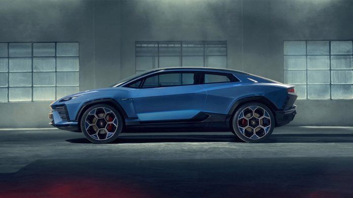 Ilustração da Lamborghini elétrica Lanzador