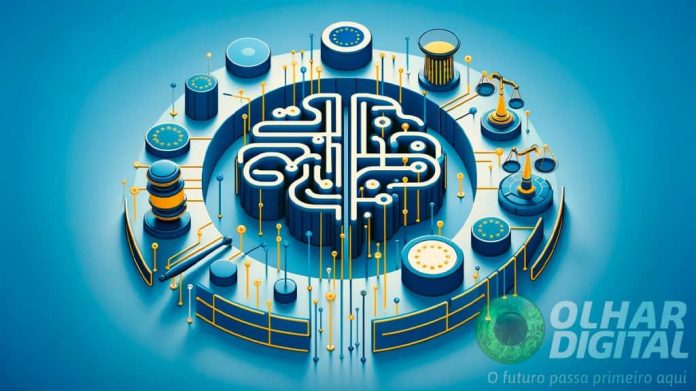 Ilustração de regulamentação da inteligência artificial 