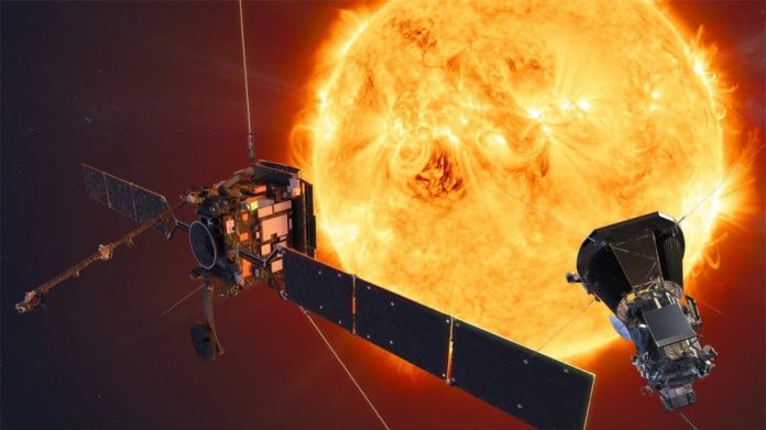 Sondas da ESA e da NASA se aproximam do Sol ao mesmo tempo pela primeira vez