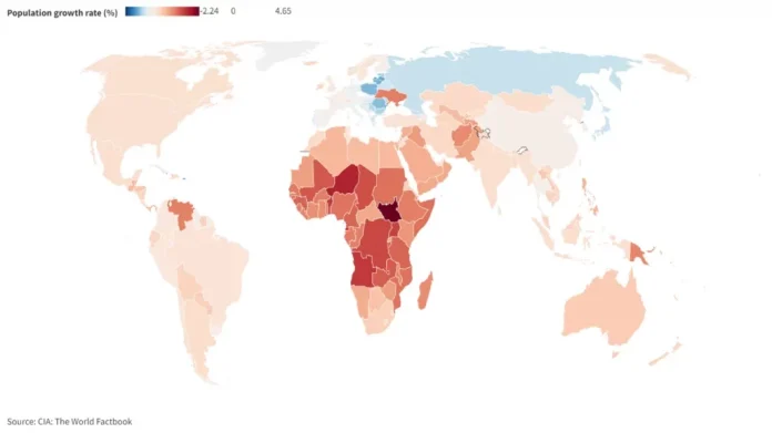 CIA revela os países que mais crescem no mundo