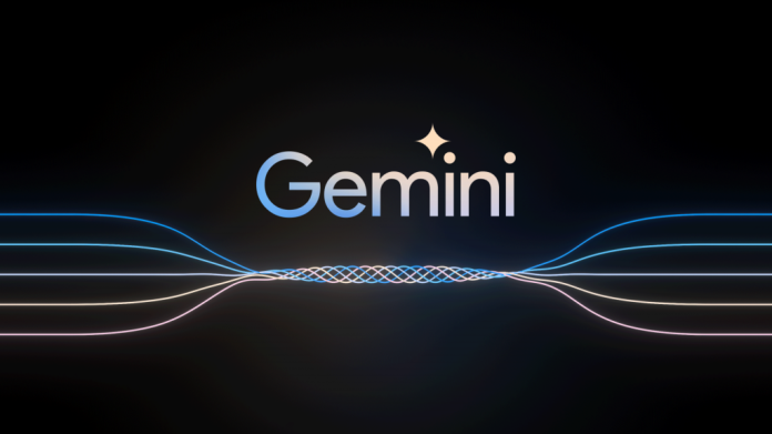 imagem mostra o logo do gemini em uma ilustração digital