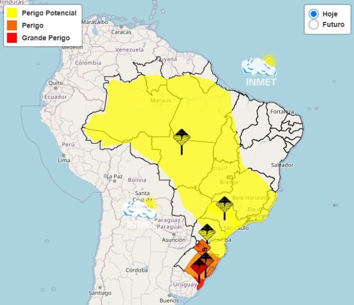 Alerta do INMET para 15/12/2024