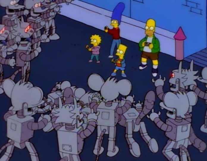 Os Simpsons - Cena do episódio "Itchy & Scratchy Land" (Temporada 6; Episódio 4) 