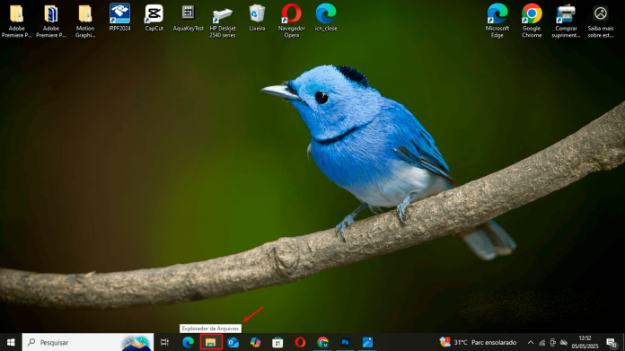 Passo 1 para alterar wallpaper no Windows 10