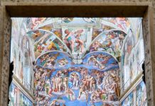 Parede e teto da Capela Sistina