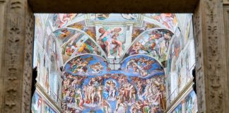 Parede e teto da Capela Sistina