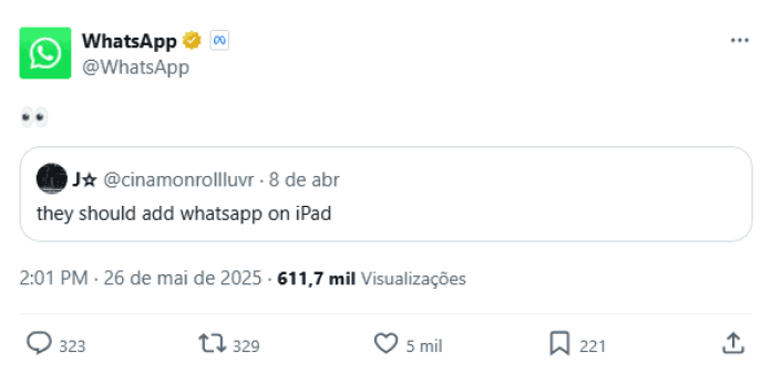 Finalmente! WhatsApp já pode ser usado no iPad
