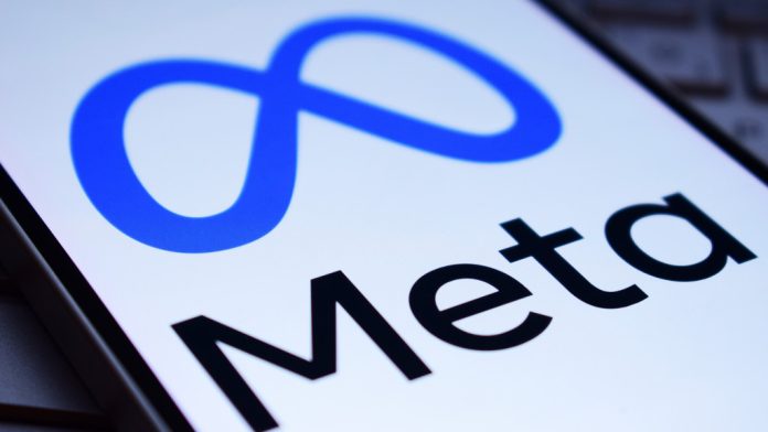 Logo da Meta em um smartphone