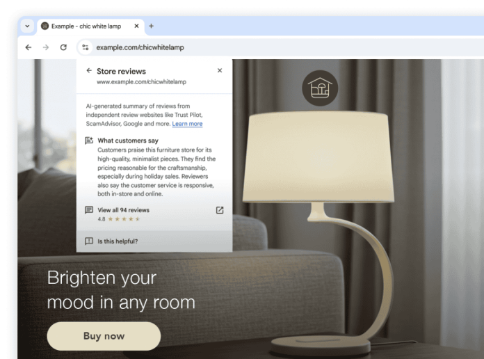Chrome ganha resumos de lojas com IA para ajudar nas compras online