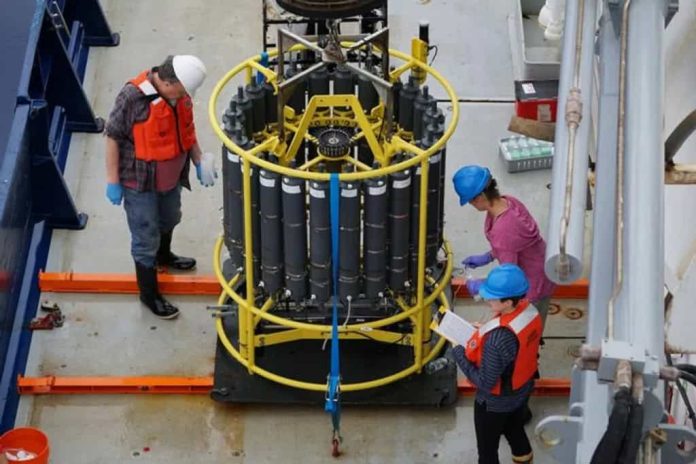 Navio usado pelos pesquisadores