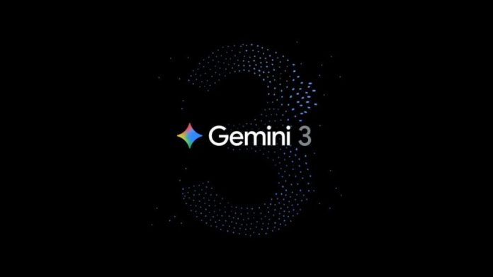 Ilustração com espécie de logomarca do Gemini 3 do Google