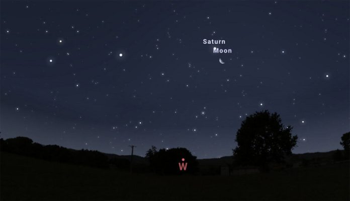 Lua encerra temporada 2025 de conjunções em encontro com Saturno