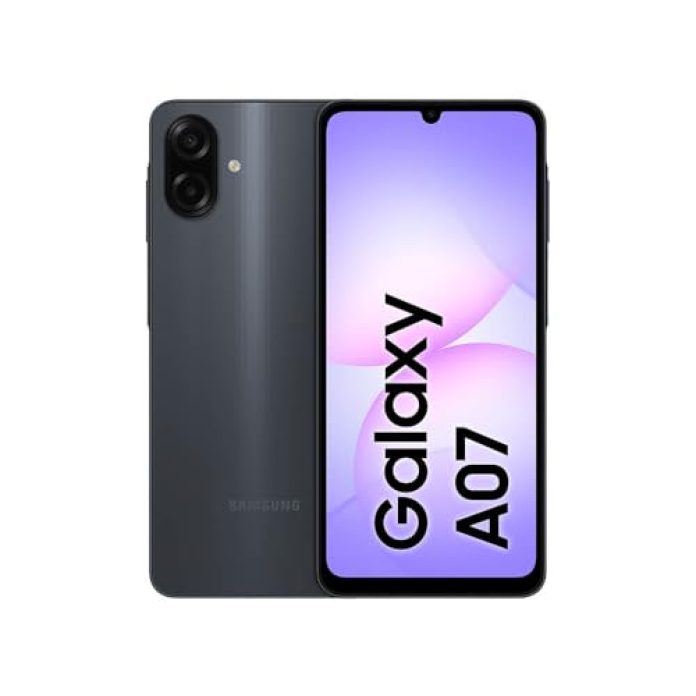 Celular Samsung Galaxy A07 128GB, 4GB, Câm. 50MP, Tela 6.7" - Preto