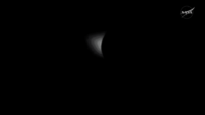 Imagem do Sol voltando a aparecer na Orion