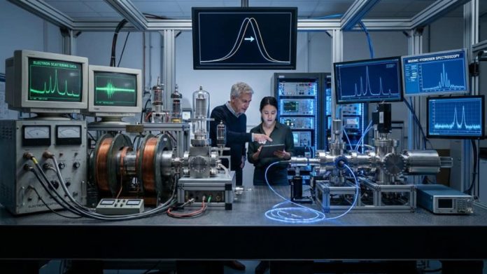 Eles calculam, finalmente, o tamanho real de um próton, e ele é menor do que se acreditava anteriormente