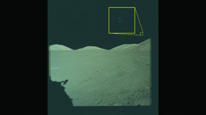 Imagem de OVNIs na Lua divulgada pelo governo dos Estados Unidos